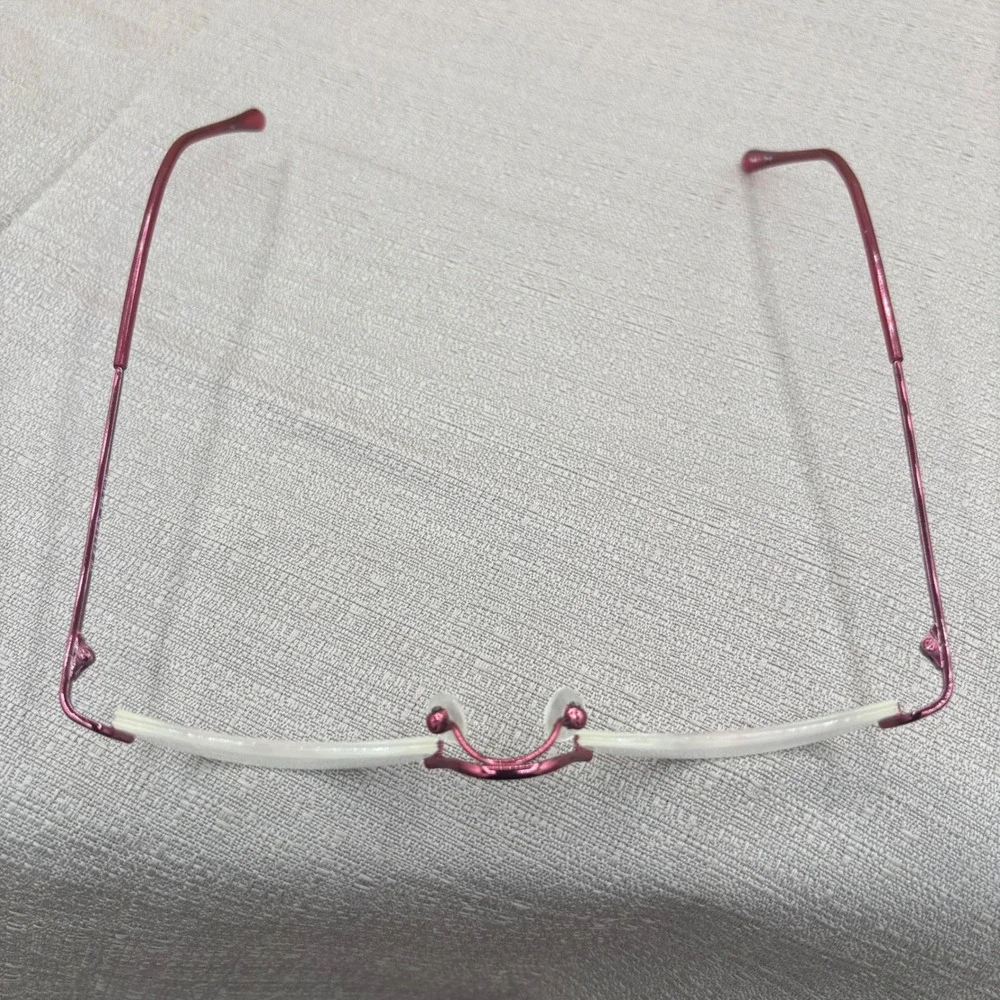 Ellen Tracy ET3016 Burgundy Cat Eye Half Rim Eyeglasses Frames 47-21-140